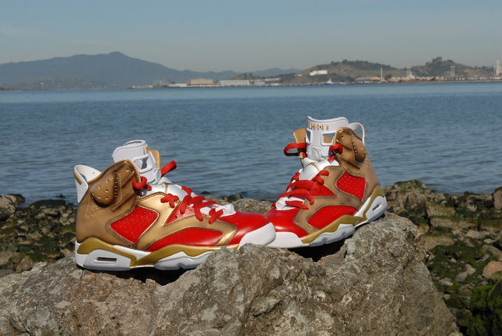 Niners Nike Air Jordan 6 Custom Shoes