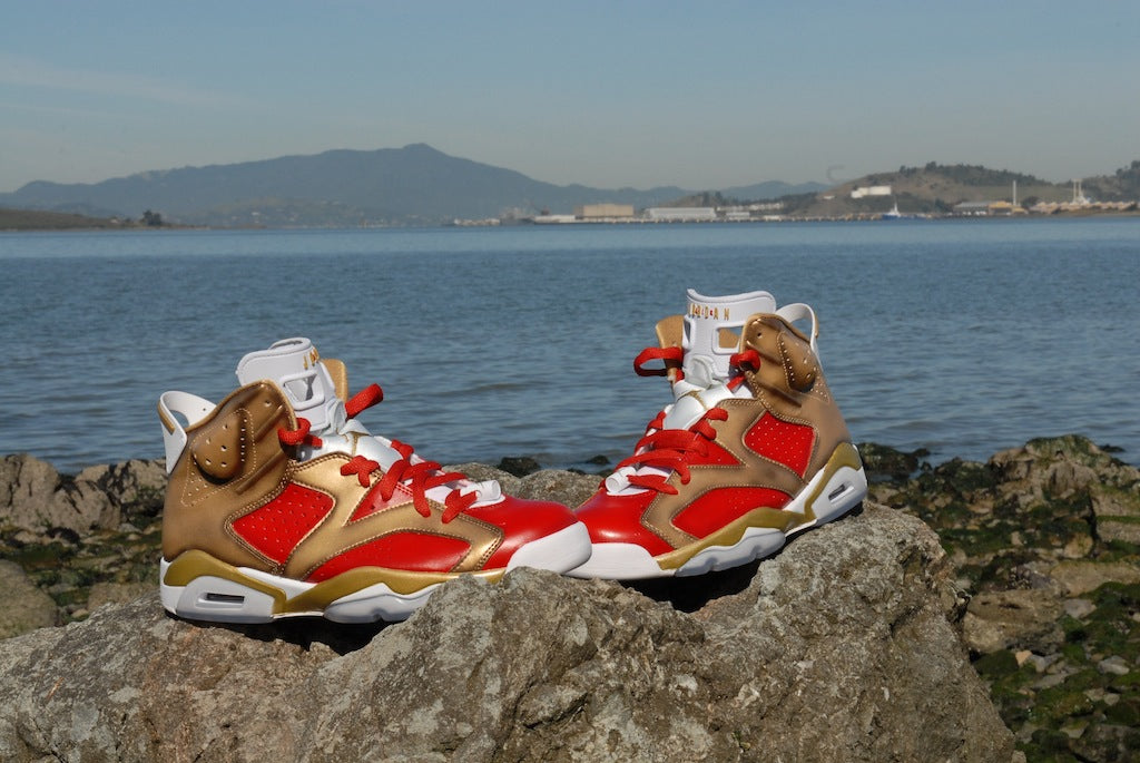 Niners Nike Air Jordan 6 Custom Shoes
