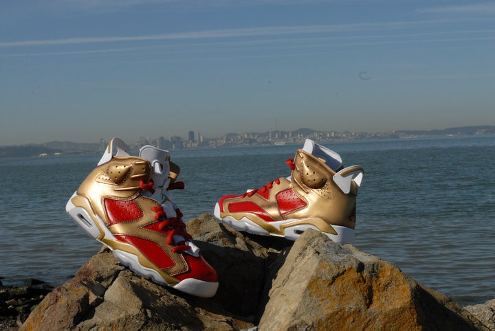 Niners Nike Air Jordan 6 Custom Shoes
