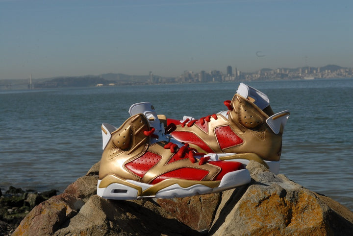 Niners Nike Air Jordan 6 Custom Shoes