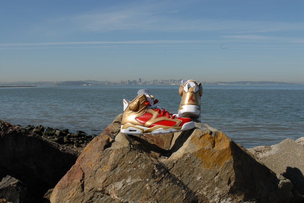 Niners Nike Air Jordan 6 Custom Shoes