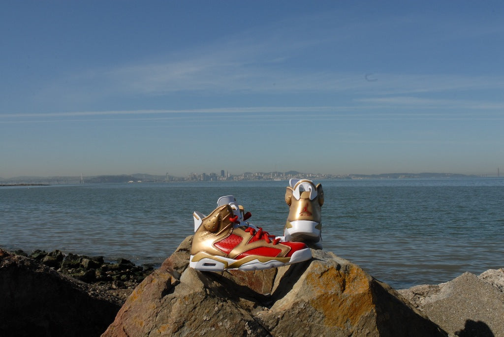 Niners Nike Air Jordan 6 Custom Shoes