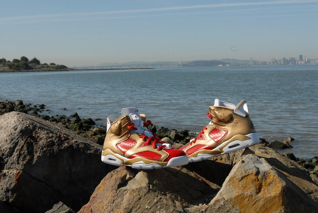 Niners Nike Air Jordan 6 Custom Shoes