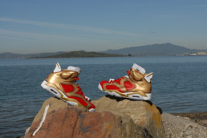 Niners Nike Air Jordan 6 Custom Shoes