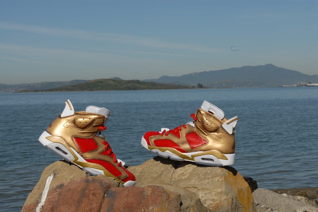 Niners Nike Air Jordan 6 Custom Shoes