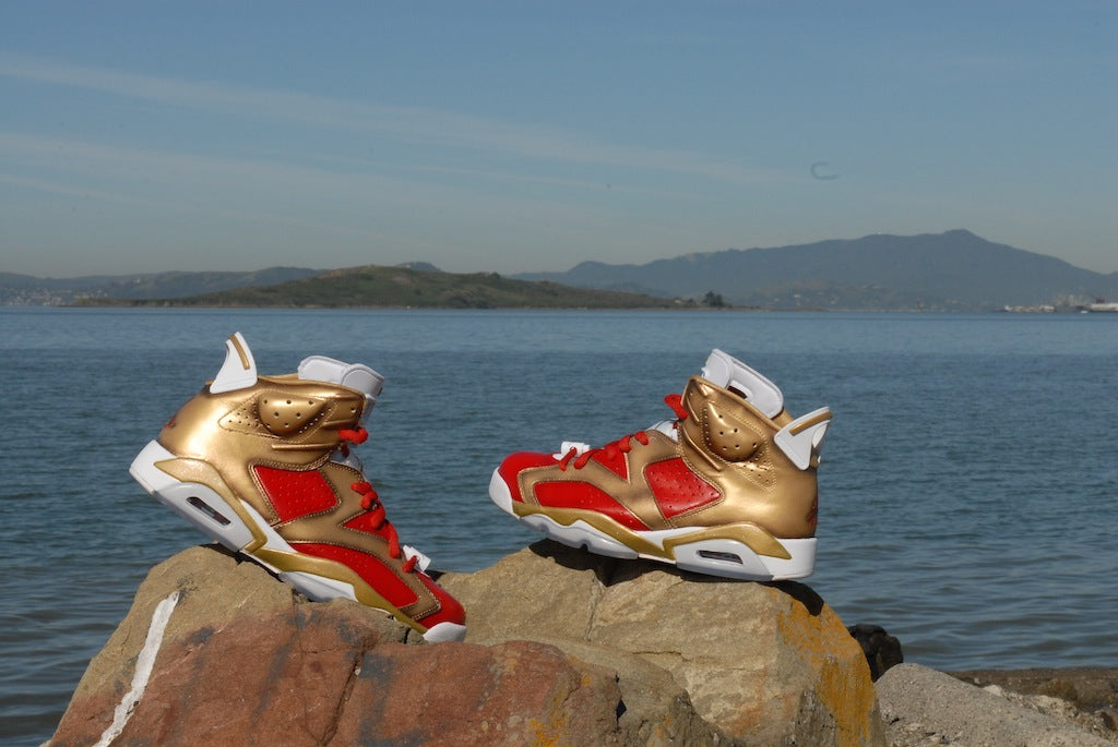 Niners Nike Air Jordan 6 Custom Shoes