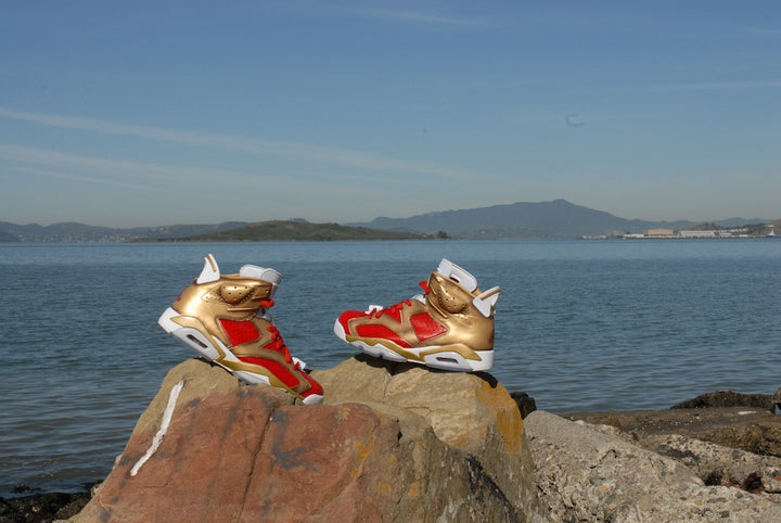 Niners Nike Air Jordan 6 Custom Shoes
