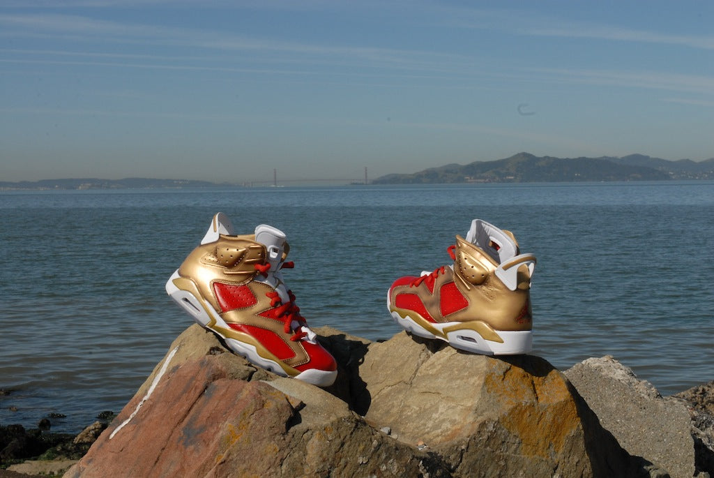 Niners Nike Air Jordan 6 Custom Shoes