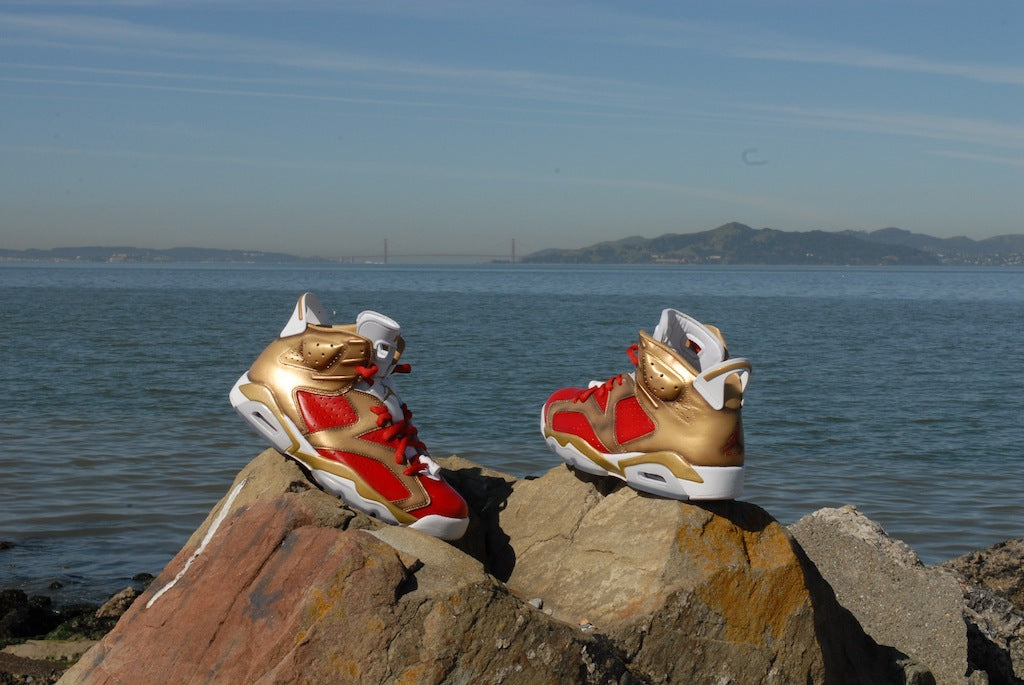 Niners Nike Air Jordan 6 Custom Shoes