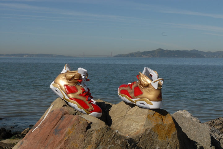 Niners Nike Air Jordan 6 Custom Shoes