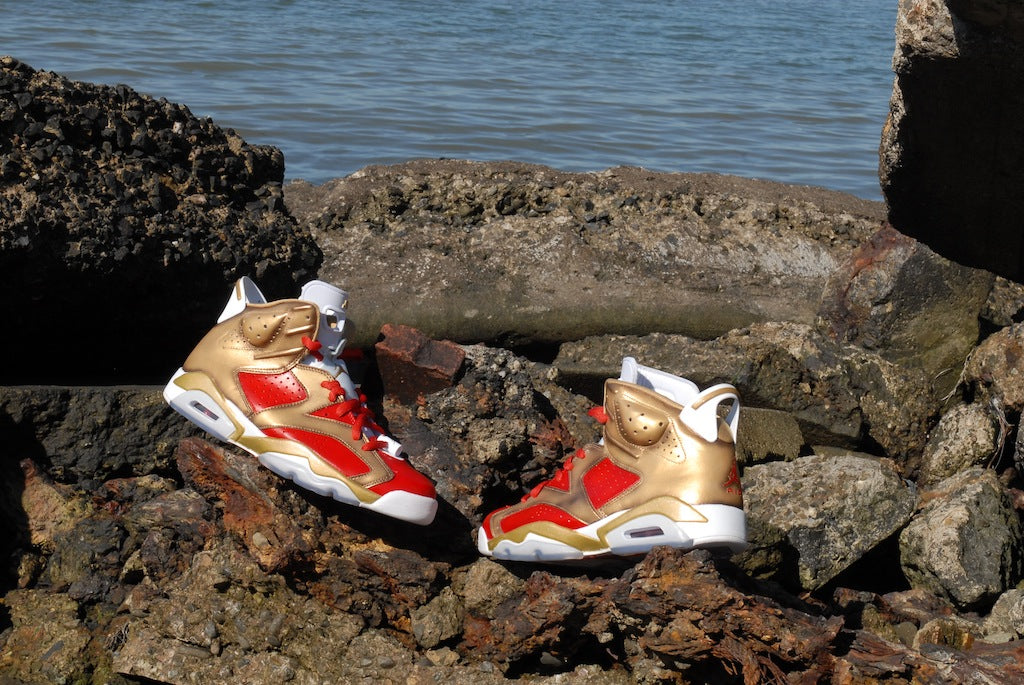 Niners Nike Air Jordan 6 Custom Shoes