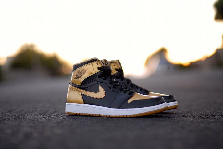 True Gold Nike Air Jordan 1 Custom Shoes
