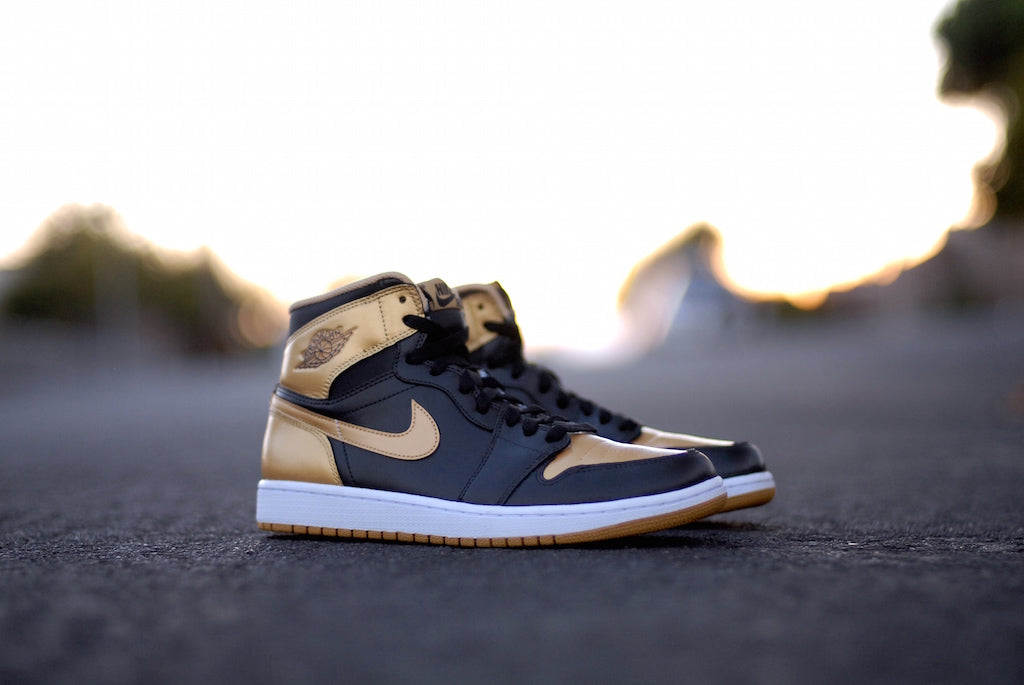 True Gold Nike Air Jordan 1 Custom Shoes