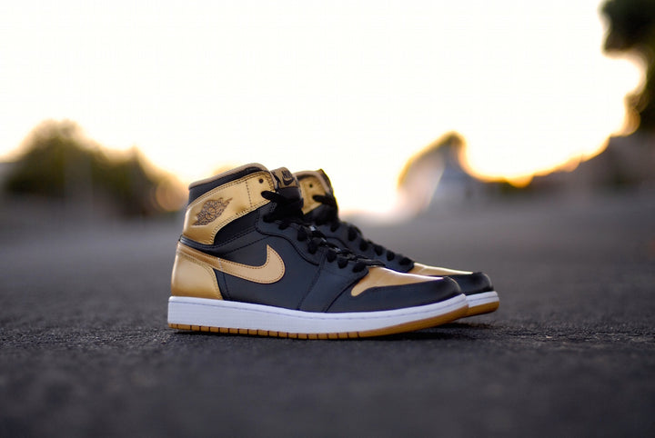 True Gold Nike Air Jordan 1 Custom Shoes