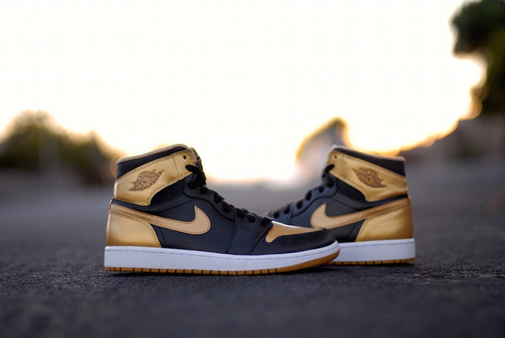 True Gold Nike Air Jordan 1 Custom Shoes