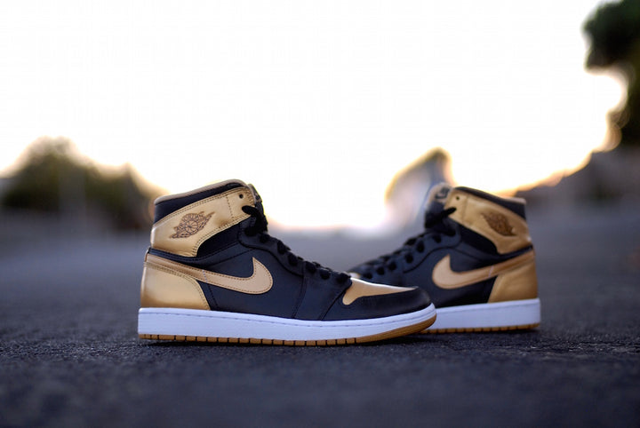 True Gold Nike Air Jordan 1 Custom Shoes