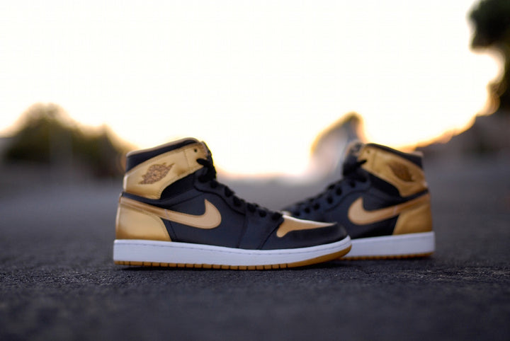 True Gold Nike Air Jordan 1 Custom Shoes