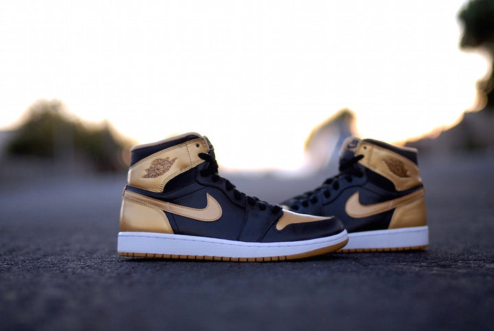 True Gold Nike Air Jordan 1 Custom Shoes