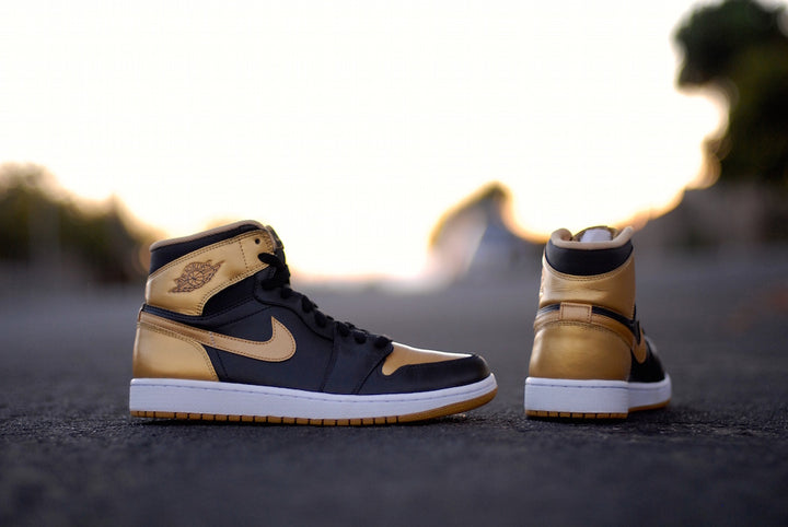 True Gold Nike Air Jordan 1 Custom Shoes