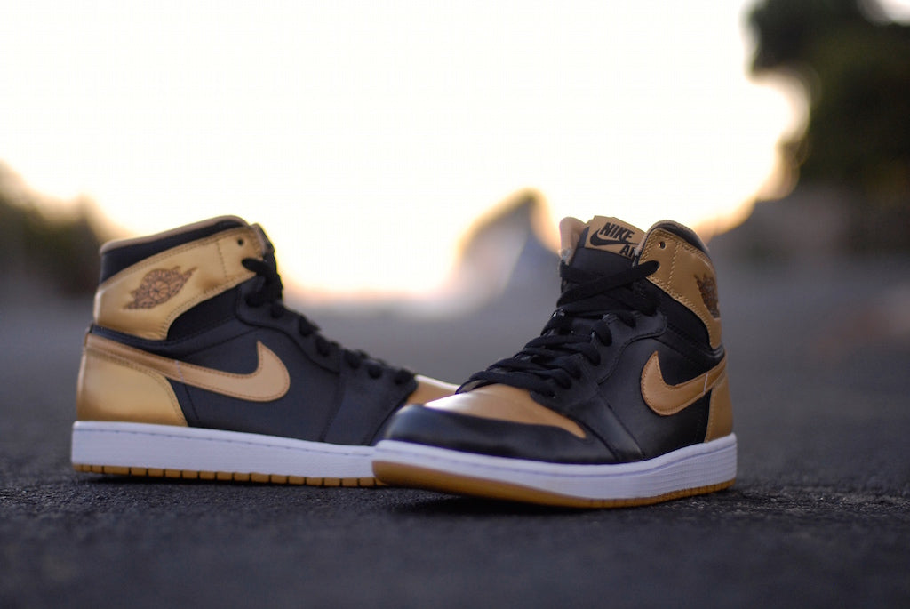 True Gold Nike Air Jordan 1 Custom Shoes