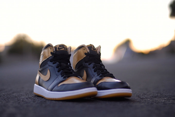 True Gold Nike Air Jordan 1 Custom Shoes