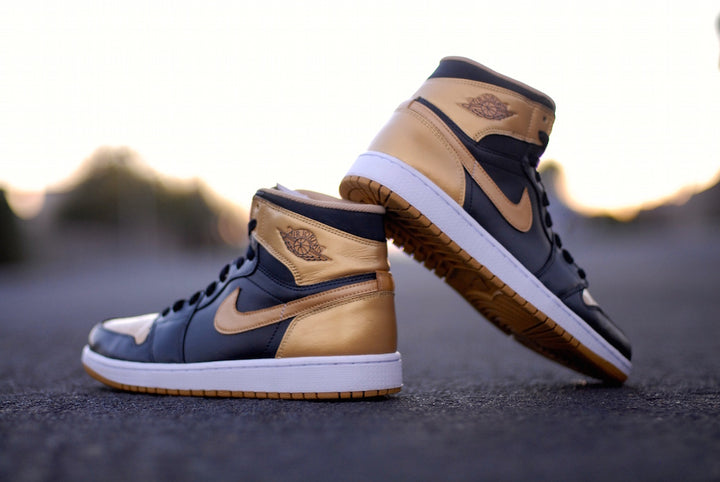 True Gold Nike Air Jordan 1 Custom Shoes