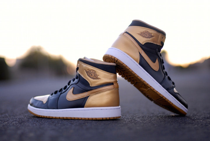 True Gold Nike Air Jordan 1 Custom Shoes