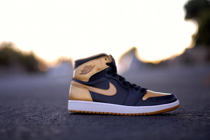 True Gold Nike Air Jordan 1 Custom Shoes