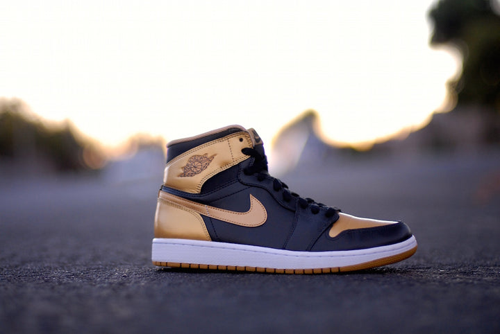 True Gold Nike Air Jordan 1 Custom Shoes