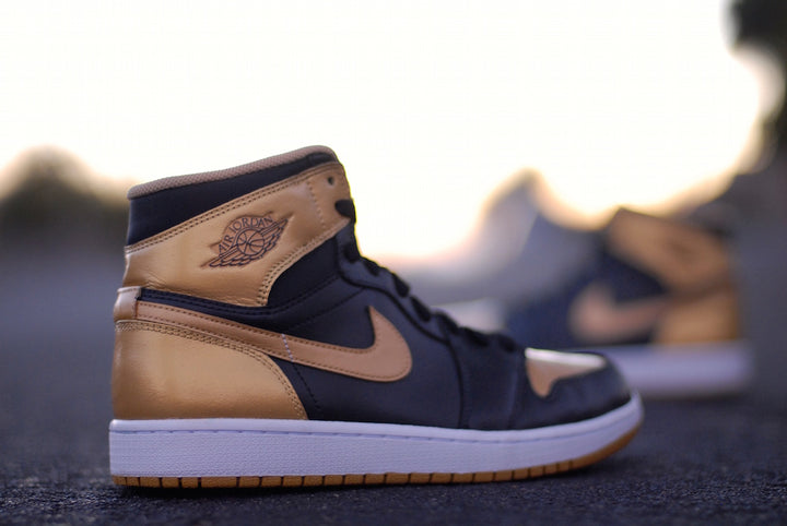 True Gold Nike Air Jordan 1 Custom Shoes
