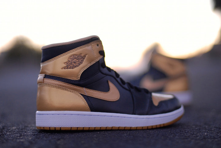 True Gold Nike Air Jordan 1 Custom Shoes