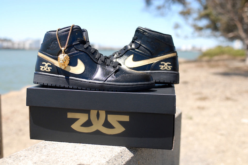 The Gold Gods Nike Air Jordan 1 Custom Shoes