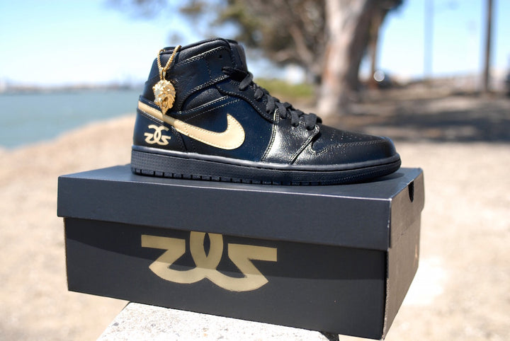 The Gold Gods Nike Air Jordan 1 Custom Shoes