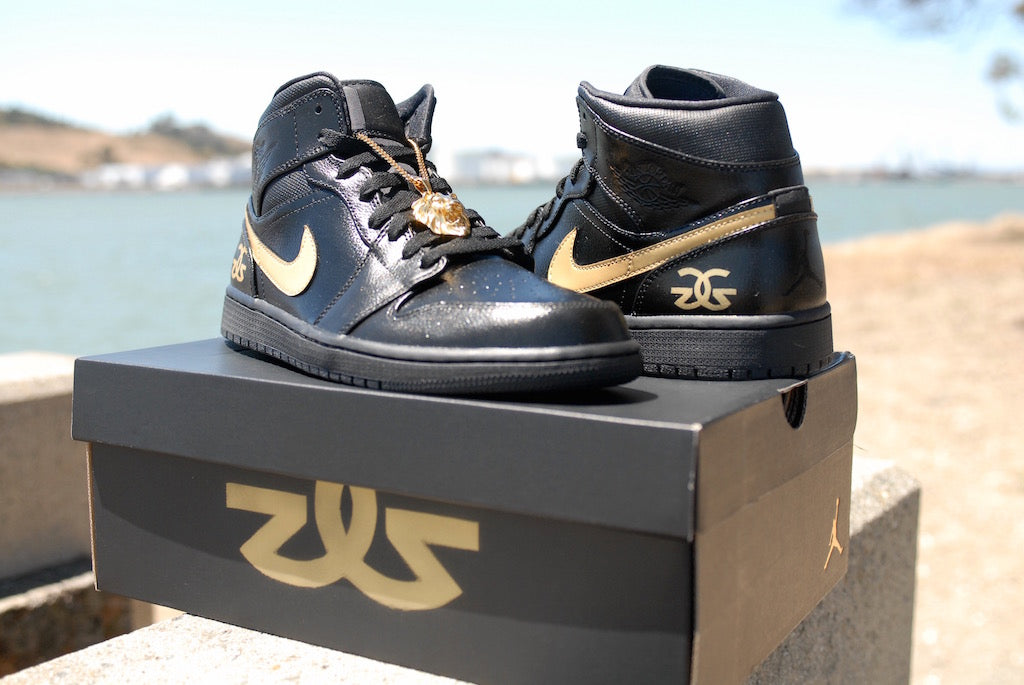 The Gold Gods Nike Air Jordan 1 Custom Shoes