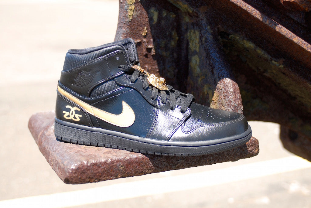 The Gold Gods Nike Air Jordan 1 Custom Shoes