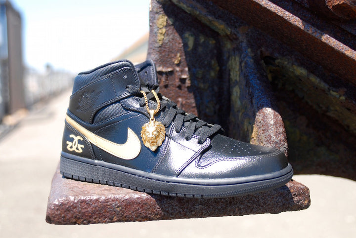 The Gold Gods Nike Air Jordan 1 Custom Shoes