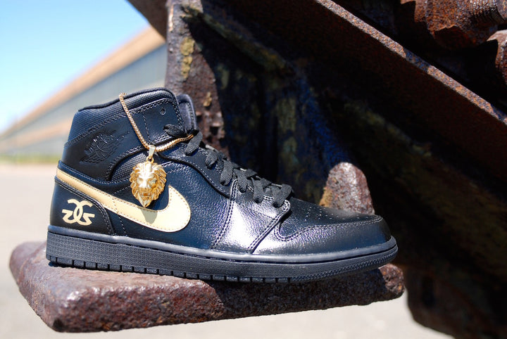 The Gold Gods Nike Air Jordan 1 Custom Shoes