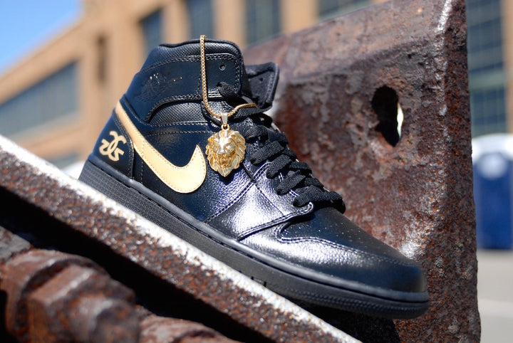 The Gold Gods Nike Air Jordan 1 Custom Shoes
