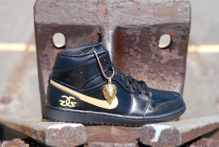 The Gold Gods Nike Air Jordan 1 Custom Shoes