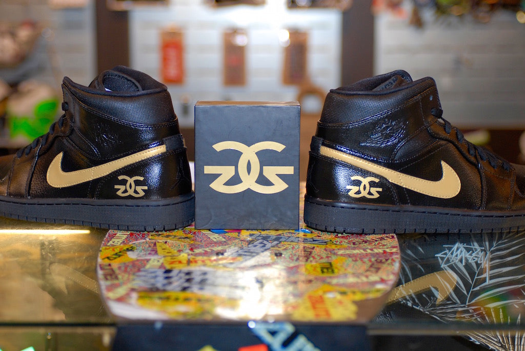 The Gold Gods Nike Air Jordan 1 Custom Shoes