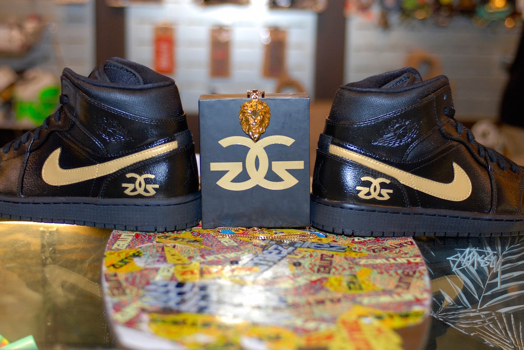 The Gold Gods Nike Air Jordan 1 Custom Shoes