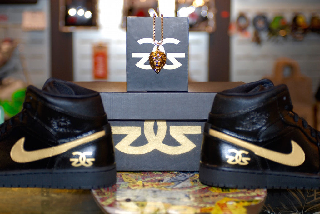 The Gold Gods Nike Air Jordan 1 Custom Shoes