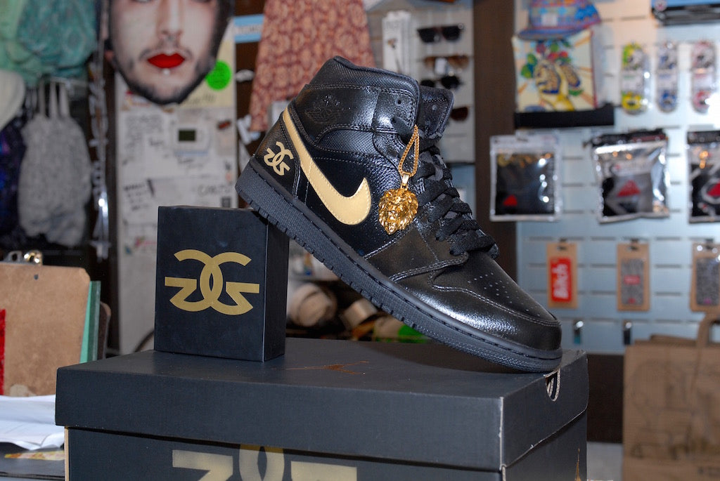 The Gold Gods Nike Air Jordan 1 Custom Shoes