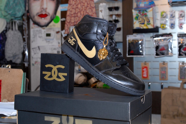 The Gold Gods Nike Air Jordan 1 Custom Shoes