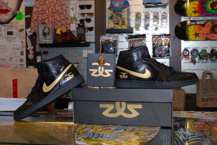 The Gold Gods Nike Air Jordan 1 Custom Shoes