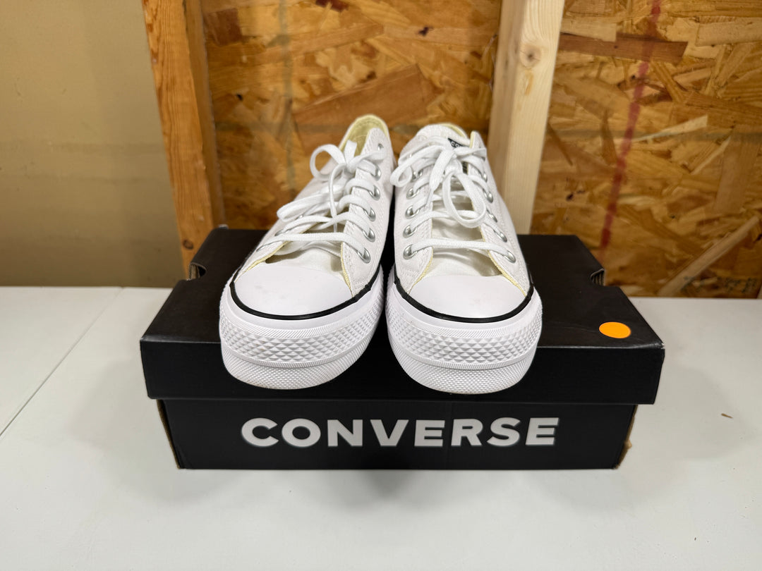 Converse Chuck Taylor All Star Lift Platform Canvas White/Black Womens Size 8 Lightly Worn 560251F