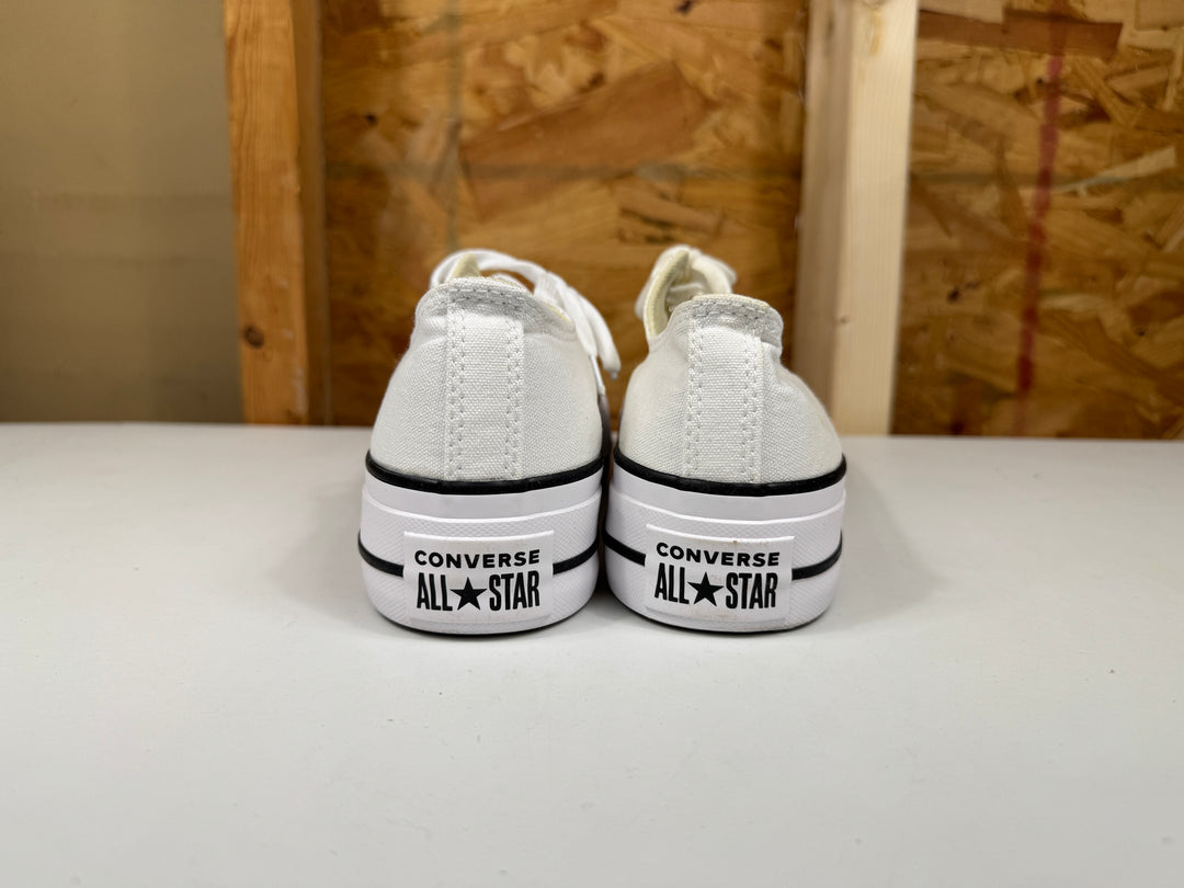 Converse Chuck Taylor All Star Lift Platform Canvas White/Black/White Womens Size 7 Lightly Worn 560251F
