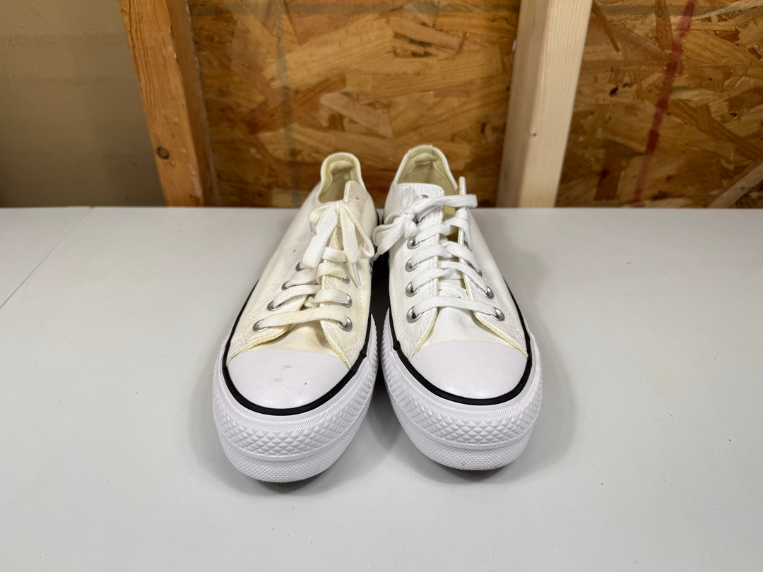 Converse Chuck Taylor All Star Lift Platform Canvas White/Black/White Womens Size 7 Lightly Worn 560251F