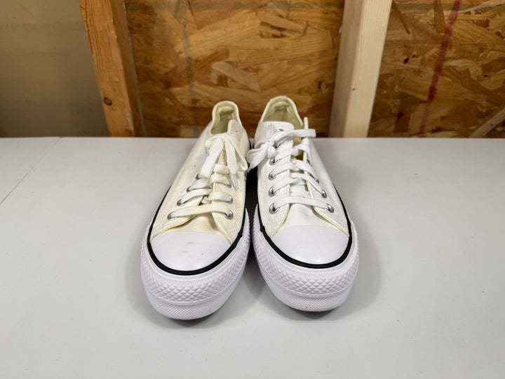 Converse Chuck Taylor All Star Lift Platform Canvas White/Black/White Womens Size 7 Lightly Worn 560251F