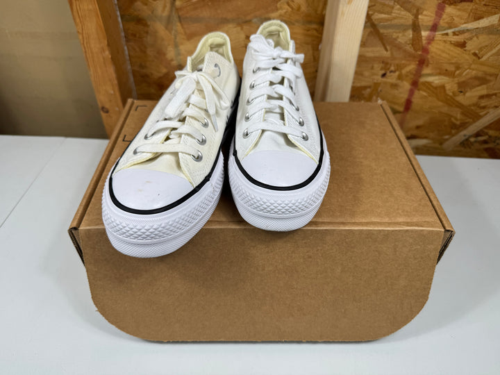 Converse Chuck Taylor All Star Lift Platform Canvas White/Black/White Womens Size 7 Lightly Worn 560251F